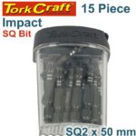 IMPACT SQUARE RECESS PWR BIT NO.2X50MM TIC TAC CASE