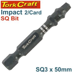 IMPACT SQUARE RECESS PWR BIT NO.3X50MM 2/CARD