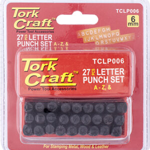 LETTER PUNCH SET 6MM (A-Z) BLACK FINISH