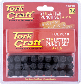 LETTER PUNCH SET 10MM (A-Z) BLACK FINISH LETTER PUNCH SET 10MM (A-Z) BLACK FINISH