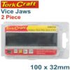 VICE JAWS MAGNETIC ALUM. 100MM X 32MM 2PC RUBBER FACE