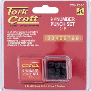 NUMBER PUNCH SET 5MM (0-9MM) BLACK FINISH