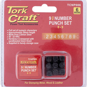 NUMBER PUNCH SET 6MM (0-9MM) BLACK FINISH