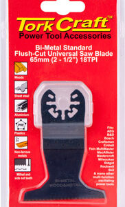 QUICK CHANGE FLUSH CUT UNIVERSAL SAW BLADE 65MM(2-1/2')18TPI