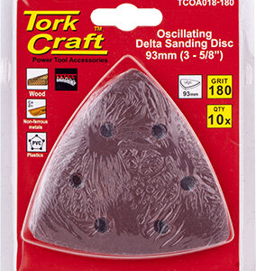 OSCILATING SANDPAPER A/O 93MM 10PC DELTA SHAPE 180GRIT
