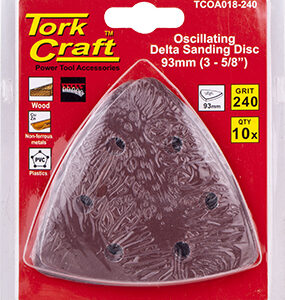 OSCILATING SANDPAPER A/O 93MM 10PC DELTA SHAPE 240GRIT