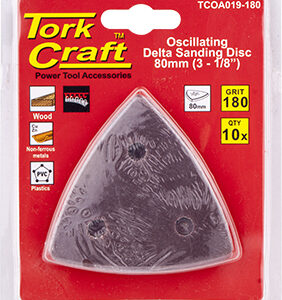 OSCILATING SANDPAPER A/O 80MM 10PC DELTA SHAPE 180GRIT