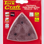 OSCILATING SANDPAPER A/O 80MM 10PC DELTA SHAPE 240GRIT