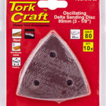 OSCILATING SANDPAPER A/O 80MM 10PC DELTA SHAPE 80GRIT