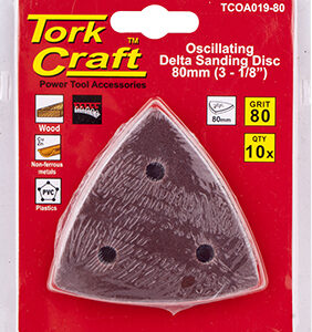 OSCILATING SANDPAPER A/O 80MM 10PC DELTA SHAPE 80GRIT