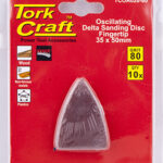 OSCILATING SANDPAPER A/O 35X50MM 10PC  FINGERTIP 80GRIT