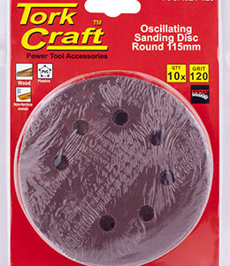OSCILATING SANDPAPER A/O 115MM 10PC  ROUND 120GRIT