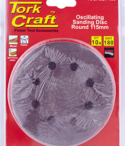 OSCILATING SANDPAPER A/O 115MM 10PC  ROUND 180GRIT