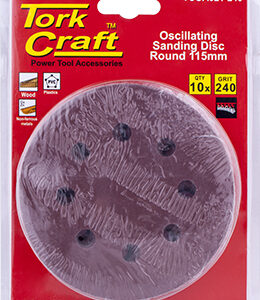 OSCILATING SANDPAPER A/O 115MM 10PC  ROUND 240GRIT