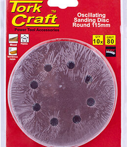 OSCILATING SANDPAPER A/O 115MM 10PC  ROUND 80GRIT