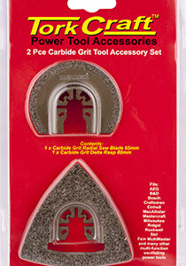 QUICK CHANGE OSCILATING CARBIDE GRIT ACCESSORY KIT 2PC