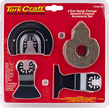 QUICK CHANGE OSCILATING GENERAL PURPOSE ACCESSORY KIT 4PC QUICK CHANGE OSCILATING GENERAL PURPOSE ACCESSORY KIT 4PC