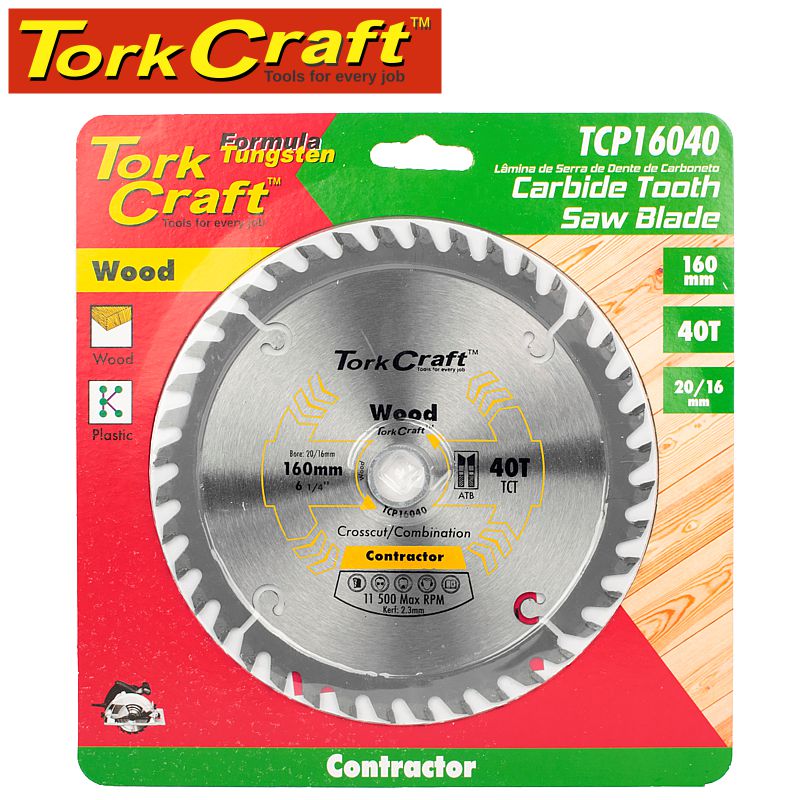 BLADE CONTRACTOR 160 X 40T 20/16 CIRCULAR SAW TCT BLADE CONTRACTOR 160 X 40T 20/16 CIRCULAR SAW TCT