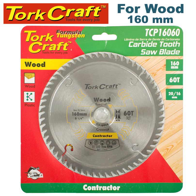 BLADE CONTRACTOR 160 X 60T 20/16 CIRCULAR SAW TCT BLADE CONTRACTOR 160 X 60T 20/16 CIRCULAR SAW TCT