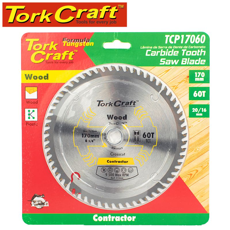 BLADE CONTRACTOR 170X60T 20/16 CIRCULAR SAW TCT BLADE CONTRACTOR 170X60T 20/16 CIRCULAR SAW TCT
