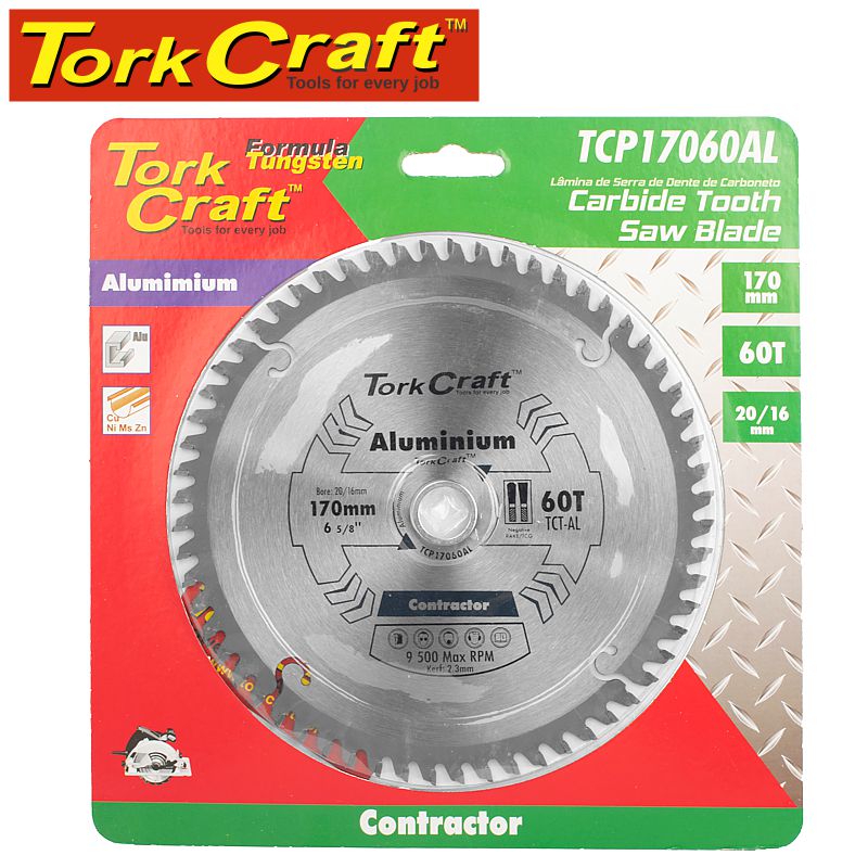 BLADE CONTRACTOR ALUM 170 X 60T 20/16 CIRCULAR SAW TCT BLADE CONTRACTOR ALUM 170 X 60T 20/16 CIRCULAR SAW TCT