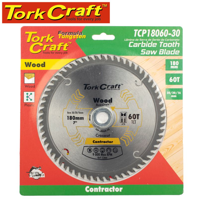 BLADE CONTRACTOR 180 X 60T 30/20/16 CIRCULAR SAW TCT BLADE CONTRACTOR 180 X 60T 30/20/16 CIRCULAR SAW TCT