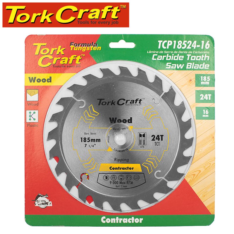 BLADE CONTRACTOR 185 X 24T 16mm CIRCULAR SAW TCT BLADE CONTRACTOR 185 X 24T 16mm CIRCULAR SAW TCT