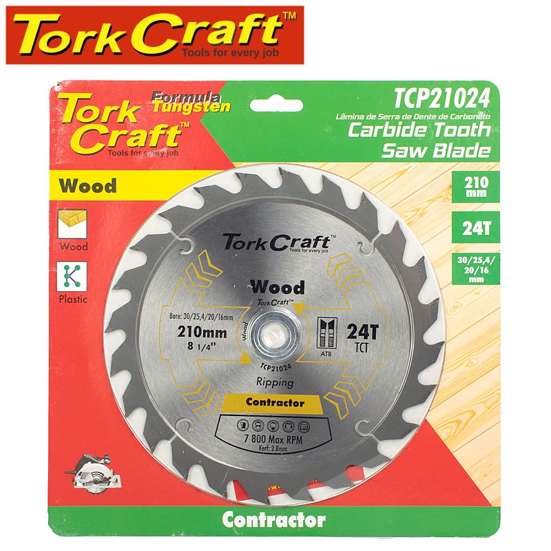 BLADE CONTRACTOR 210 X 24T 30/1/20/16 CIRCULAR SAW TCT BLADE CONTRACTOR 210 X 24T 30/1/20/16 CIRCULAR SAW TCT