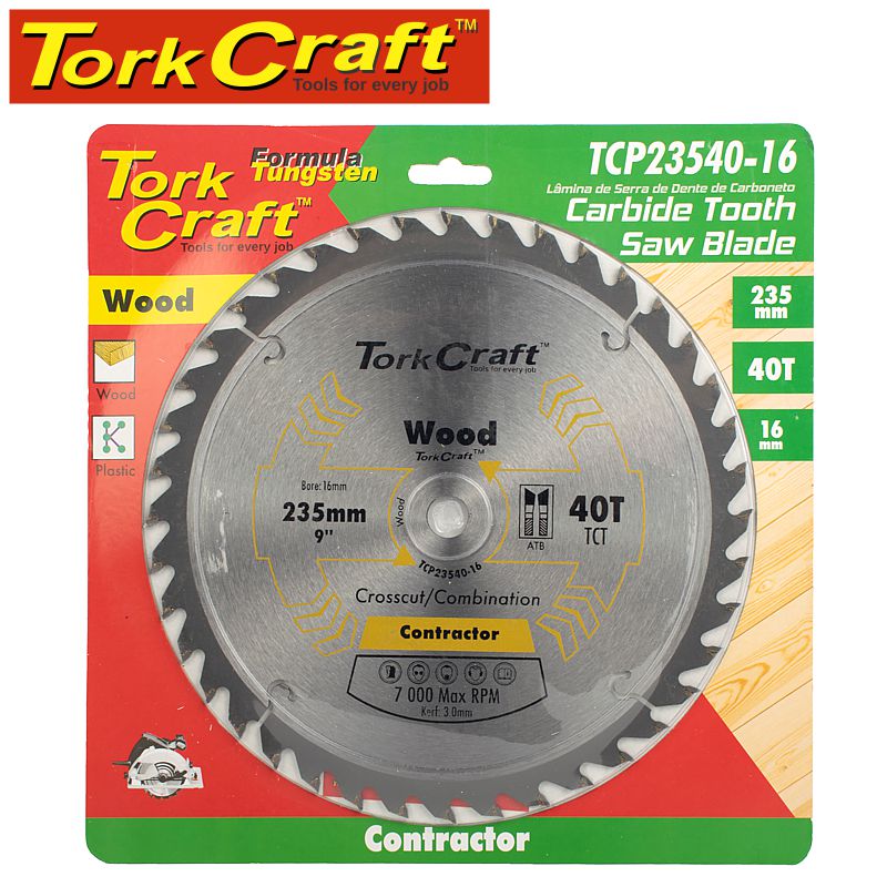 BLADE CONTRACTOR 235 X 40T 16 CIRCULAR SAW TCT BLADE CONTRACTOR 235 X 40T 16 CIRCULAR SAW TCT