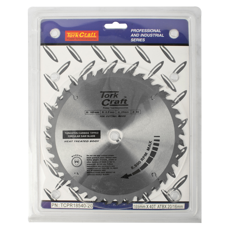 BLADE TCT 185 X 40T 20/16 ATB POSITIVE PROFESIONAL INDUSTRIAL BLADE TCT 185 X 40T 20/16 ATB POSITIVE PROFESIONAL INDUSTRIAL