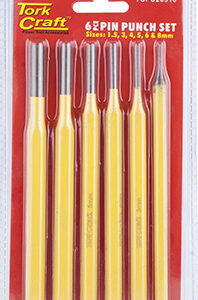 TORK CRAFT PIN PUNCH SET 6PC - 1.5