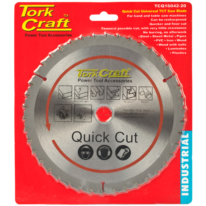 UNIVERSAL QUICK CUT TCT BLADE 160X42T 20-16 UNIVERSAL QUICK CUT TCT BLADE 160X42T 20-16