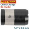 QUICK CHANGE BIT HOLDER 1/4' 65MM CARDED