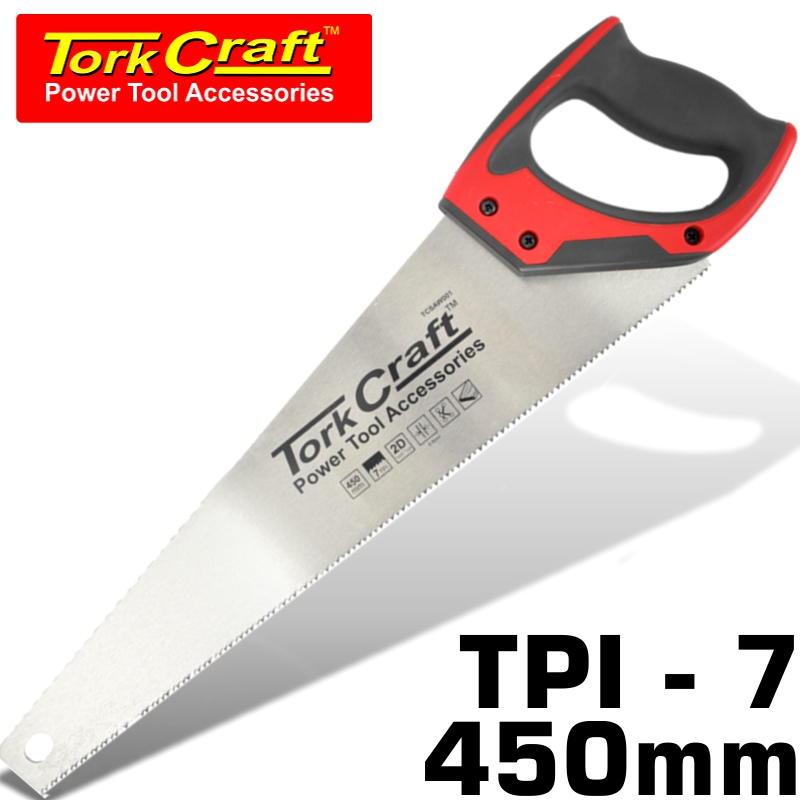 HAND SAW 450MM 7TPI 0.9MM TEMP. BLADE ABS HANDLE HAND SAW 450MM 7TPI 0.9MM TEMP. BLADE ABS HANDLE