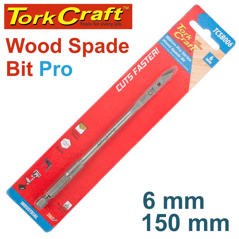 SPADE BIT PRO SERIES 6MM X 150MM SPADE BIT PRO SERIES 6MM X 150MM