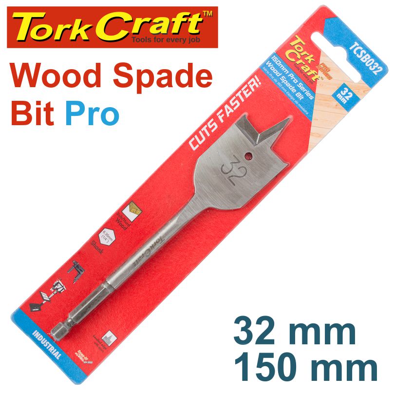 SPADE BIT PRO SERIES 32MM X 150MM SPADE BIT PRO SERIES 32MM X 150MM