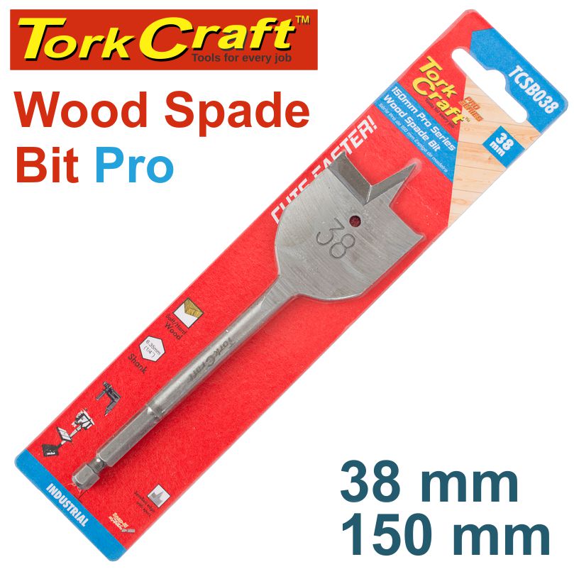 SPADE BIT PRO SERIES 38MM X 150MM SPADE BIT PRO SERIES 38MM X 150MM