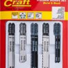 JIGSAW BLADE SET 10 PCE FOR METAL & WOOD T - SHANK