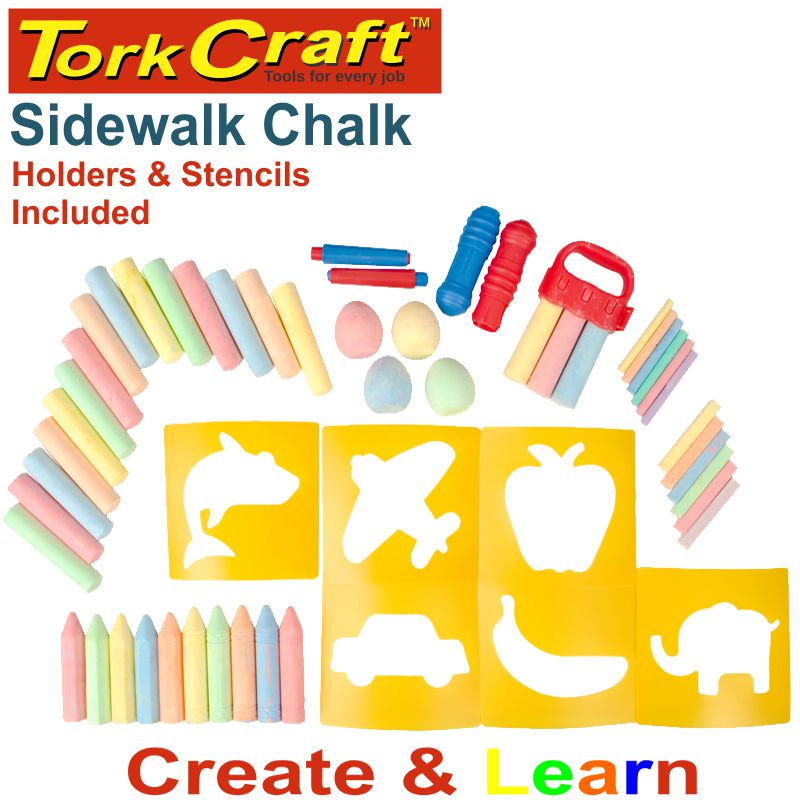 CREATE AND LEARN SIDEWALK CHALK ART 56PC BUCKET CREATE AND LEARN SIDEWALK CHALK ART 56PC BUCKET