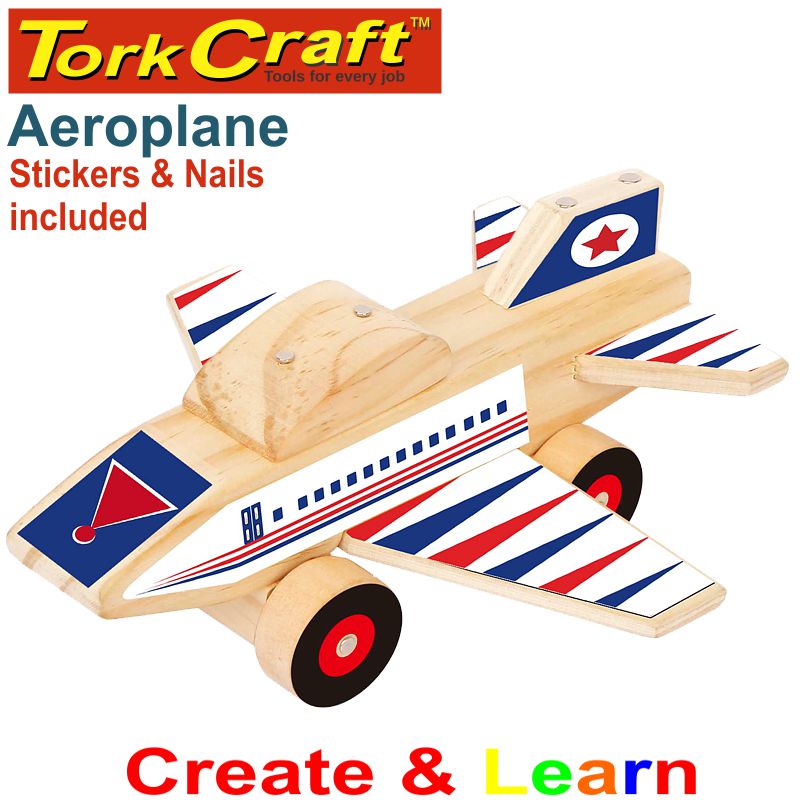 CREATE AND LEARN WOODEN AEROPLANE CREATE AND LEARN WOODEN AEROPLANE