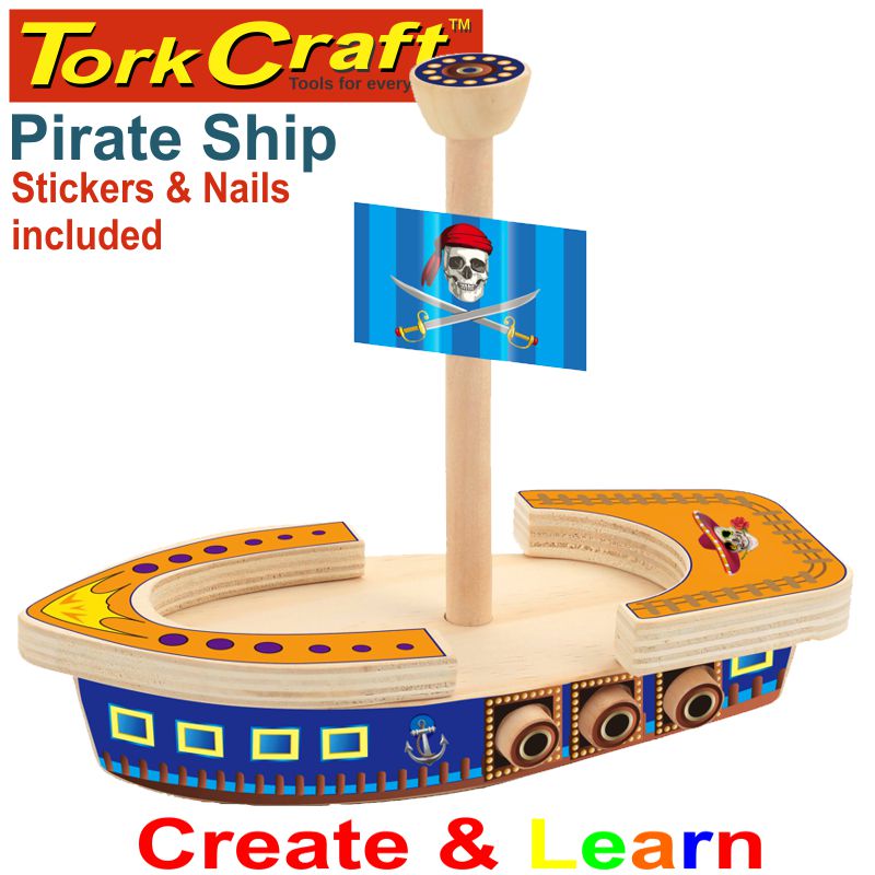 CREATE AND LEARN WOODEN PIRATE SHIP CREATE AND LEARN WOODEN PIRATE SHIP