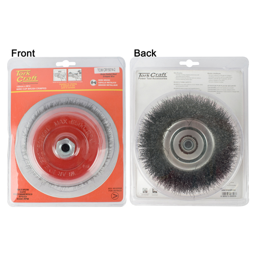 WIRE CUP BRUSH CRIMPED PLAIN 150MMXM14 BLISTER WIRE CUP BRUSH CRIMPED PLAIN 150MMXM14 BLISTER
