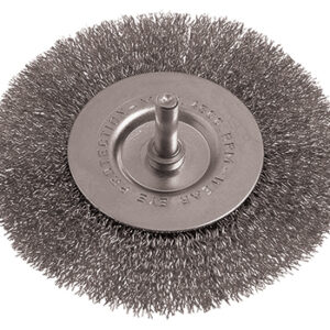 WIRE WHEEL BRUSH 100MM 6MM SHAFT STAINLESS STEEL