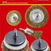 WIRE BRUSH SET 5PCE WITH 6MM SHAFT CUP/CIRC/END
