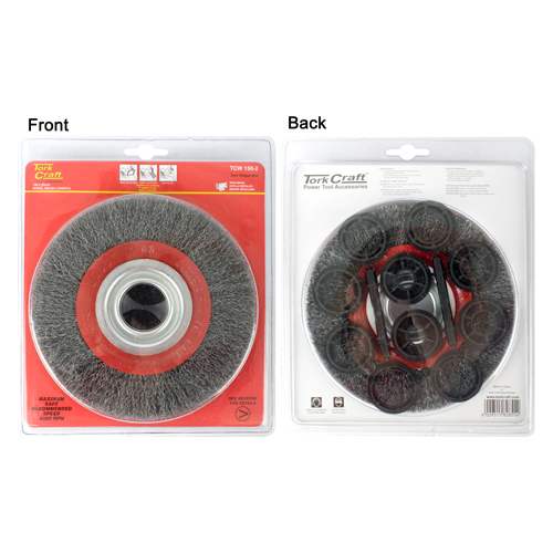WIRE WHEEL BRUSH 150 X 25MM 0.30MM WIRE BENCH GRINDER BLISTER WIRE WHEEL BRUSH 150 X 25MM 0.30MM WIRE BENCH GRINDER BLISTER