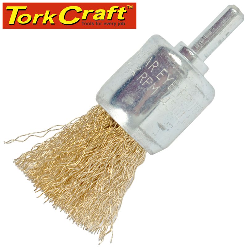 WIRE END BRUSH 24MM X 6MM SHAFT BLISTER WIRE END BRUSH 24MM X 6MM SHAFT BLISTER