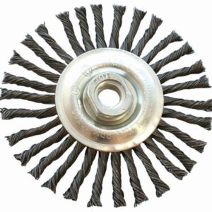 WIRE WHEEL BRUSH SINGLE SECTION TWISTED PLAIN 115MMXM14 BLISTER