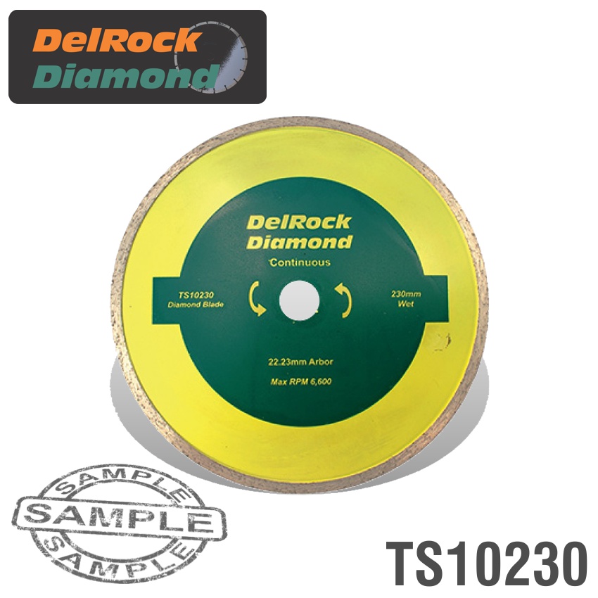 DIAMOND BLADE 230MM CONT. RIM DELROCK DIAMOND BLADE 230MM CONT. RIM DELROCK